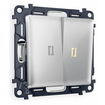 Выключатель проходной двухклавишный с подсветкой Ambrella Volt Quant MA404030