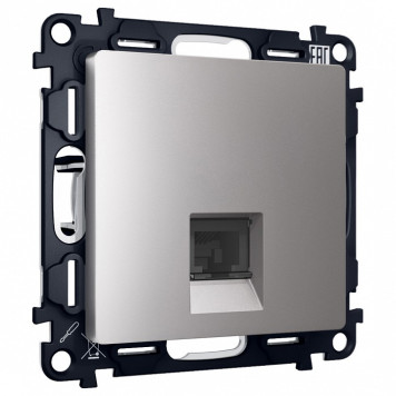 Розетка Ethernet RJ-45 и со шторками, без рамки Ambrella Volt ALFA MA512005