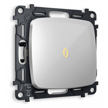 Выключатель проходной одноклавишный с подсветкой без рамки Ambrella Volt Quant MO402030