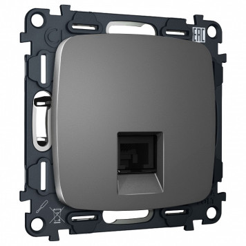 Розетка Ethernet RJ-45 и со шторками, без рамки Ambrella Volt OMEGA MO662005