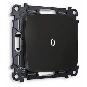 Выключатель проходной одноклавишный с подсветкой без рамки Ambrella Volt Quant MO802035