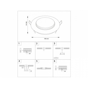 Встраиваемый светильник Ambrella Light STANDARD SPOT G101 BK-2