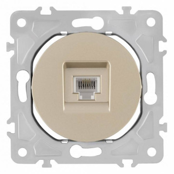 Розетка Ethernet RJ-45 без рамки Arte Milano am-202 202.45-1.shampan