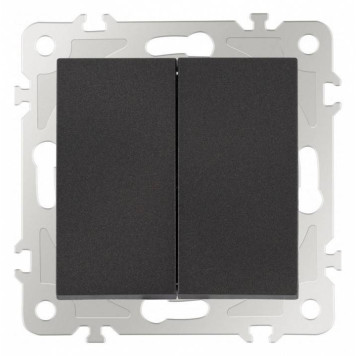 Выключатель двухклавишный без рамки Arte Milano 206 206.30-2.black