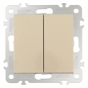 Выключатель двухклавишный без рамки Arte Milano 206 206.30-2.shampan