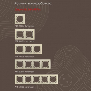 Розетка Ethernet RJ-45 без рамки Arte Milano am-206 206.45-1.shampan-2