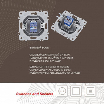 Розетка Ethernet RJ-45 без рамки Arte Milano am-206 206.45-1.silver-3
