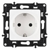 Розетка с заземлением и со шторкой, без рамки Arte Milano am-217 217.40-1.white