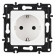 Розетка с заземлением и со шторкой, без рамки Arte Milano am-217 217.40-1.white
