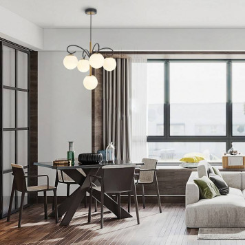 Подвесная люстра Arte Milano Neapolis-73808 273808/4+1 BK/GD-1