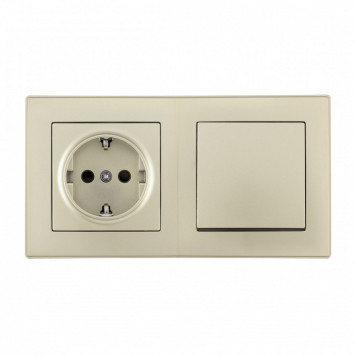 Блок с розеткой и выключателем Arte Milano SET06-2 SET06-2-30-1-40-1 shampan