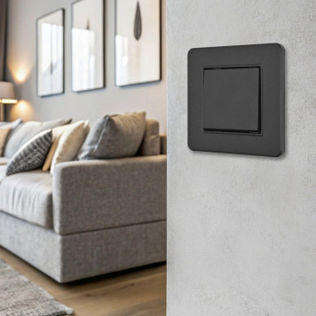 Выключатель одноклавишный Arte Milano SET16-1 SET16-1-30-1 black-2