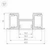 Профиль накладной тройной Arlight ARH-TRI-D-2000 ANOD 018829