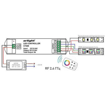 Контроллер-регулятор цвета RGB Arlight 021605-1