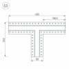 Соединитель угловой T-образный накладной Arlight S-LUX 030098