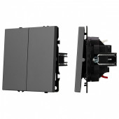 Выключатель двухклавишный без рамки Arlight SWT 054254