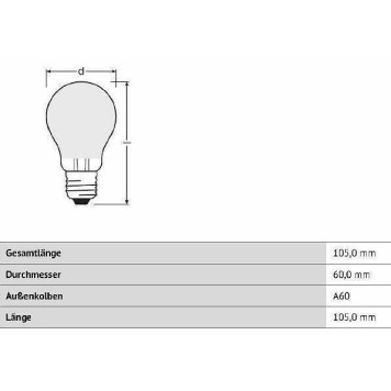 Лампа светодиодная Deko-Light Classic E27 6.5Вт 2700K 180075-1