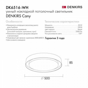 Накладной светильник Denkirs Plato DK6516-WH-9