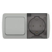 Блок с розеткой и выключателем Elbi Eleсtriс Eva 554-011500-920