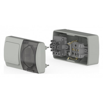 Блок с розеткой и выключателем Elbi Eleсtriс Eva 554-011500-920-1
