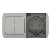 Блок с розеткой и выключателем Elbi Eleсtriс Eva 554-011500-922