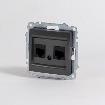 Розетка двойная Ethernet RJ-45 без рамки Elbi Eleсtriс Zena Vega 609-011100-248-4