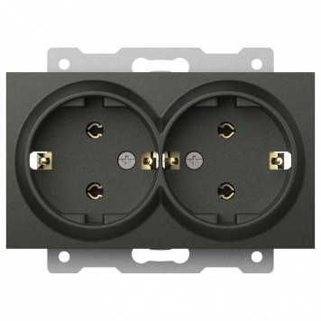 Розетка двойная с заземлением, без рамки Elbi Eleсtriс Zena Vega 609-011100-907-1