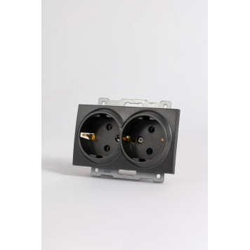 Розетка двойная с заземлением, без рамки Elbi Eleсtriс Zena Vega 609-011100-907-4