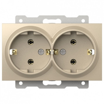 Розетка двойная с заземлением, без рамки Elbi Eleсtriс Zena Vega 609-012500-907-1