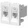 Розетка двойная Ethernet RJ-45 без рамки Elbi Eleсtriс Moda Vox 611-040232-248
