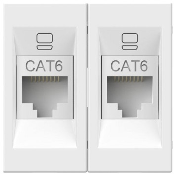Розетка двойная Ethernet RJ-45 без рамки Elbi Eleсtriс Moda Vox 611-040232-248-1
