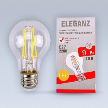 Лампа светодиодная Eleganz E27 9Вт 4500K 1403-1