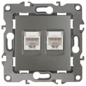 Розетка двойная Ethernet RJ-45 без рамки Эра Эра 12 12-3108-12