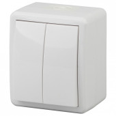 Выключатель двухклавишный Эра Эра Эксперт 11-1404-01