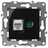 ТВ-розетка и розетка Ethernet RJ-45 без рамки Эра Эра 12 12-3110-06