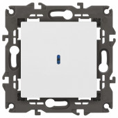 Выключатель одноклавишный с подсветкой без рамки Эра Эра Elegance 14-1102-01