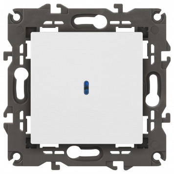 Выключатель одноклавишный с подсветкой без рамки Эра Эра Elegance 14-1102-01