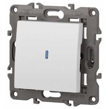 Выключатель одноклавишный с подсветкой без рамки Эра Эра Elegance 14-1102-01-2
