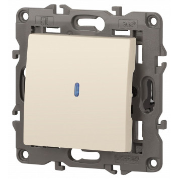 Выключатель одноклавишный с подсветкой без рамки Эра Эра Elegance 14-1102-02-3