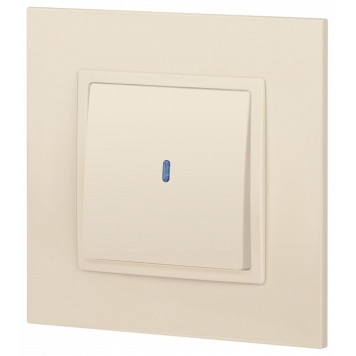 Выключатель одноклавишный с подсветкой без рамки Эра Эра Elegance 14-1102-02-4