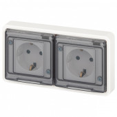 Розетка с заземлением и со шторкой, с крышкой Эра Эра Эксперт 11-2524-01