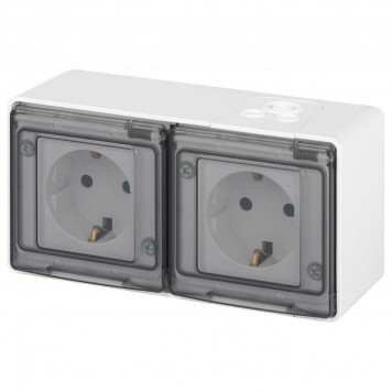 Розетка с заземлением с крышкой Эра Эра Эксперт 11-2503-01