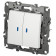 Выключатель двухклавишный с подсветкой без рамки Эра Эра 12 12-1105-01М