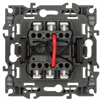 Выключатель двухклавишный с подсветкой без рамки Эра Эра 12 12-1105-01М-2