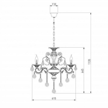 Потолочная люстра Bogate apos;s Tivoli 294/6 Strotskis-8