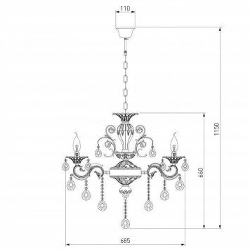 Потолочная люстра Bogate apos;s Tivoli 294/8 Strotskis-5