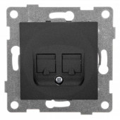 Розетка двойная телефонная RJ-12 Gusi Electric BRAVO С10Т2-010