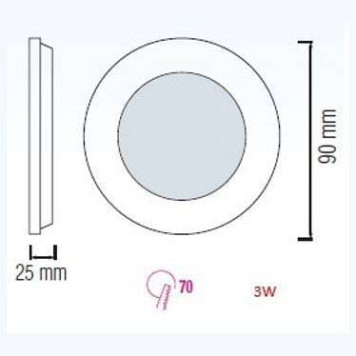Встраиваемый светильник Horoz Electric Slim-3 HRZ00002336-1
