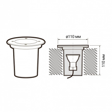 Встраиваемый в дорогу светильник Jazzway PGR R110 GU10-1 Chrome 230V IP67-6
