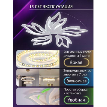 Потолочная люстра Natali Kovaltseva RIF LED LAMPS 81118/4C-4